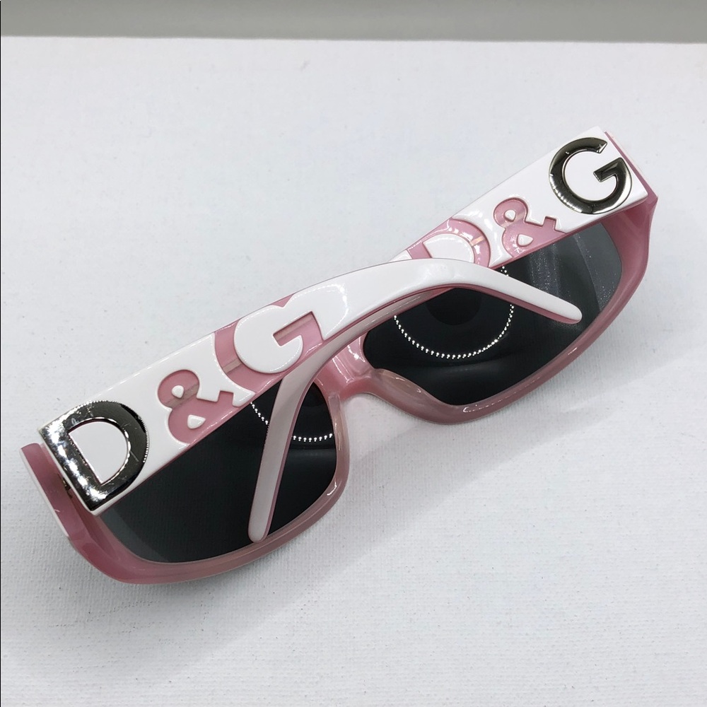 D&G Dolce Logo Gabbana Pink White Sunglasses 3009 white pink  64-14-120 designer - Picture 4 of 8